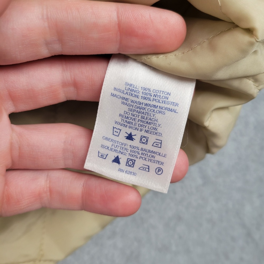 Lands End Canvas Chore Coat Corduroy Collar Button Front Womens‎ XL 18-20 Tan - Picture 6 of 16